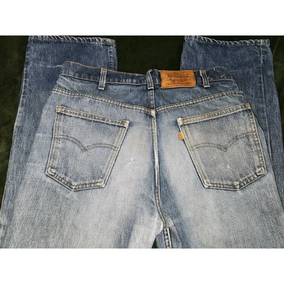 Vintage Levis 532 1984 Jeans Mens Flare 36X34 Orange Tab Blue Denim USA Made - Picture 8 of 16